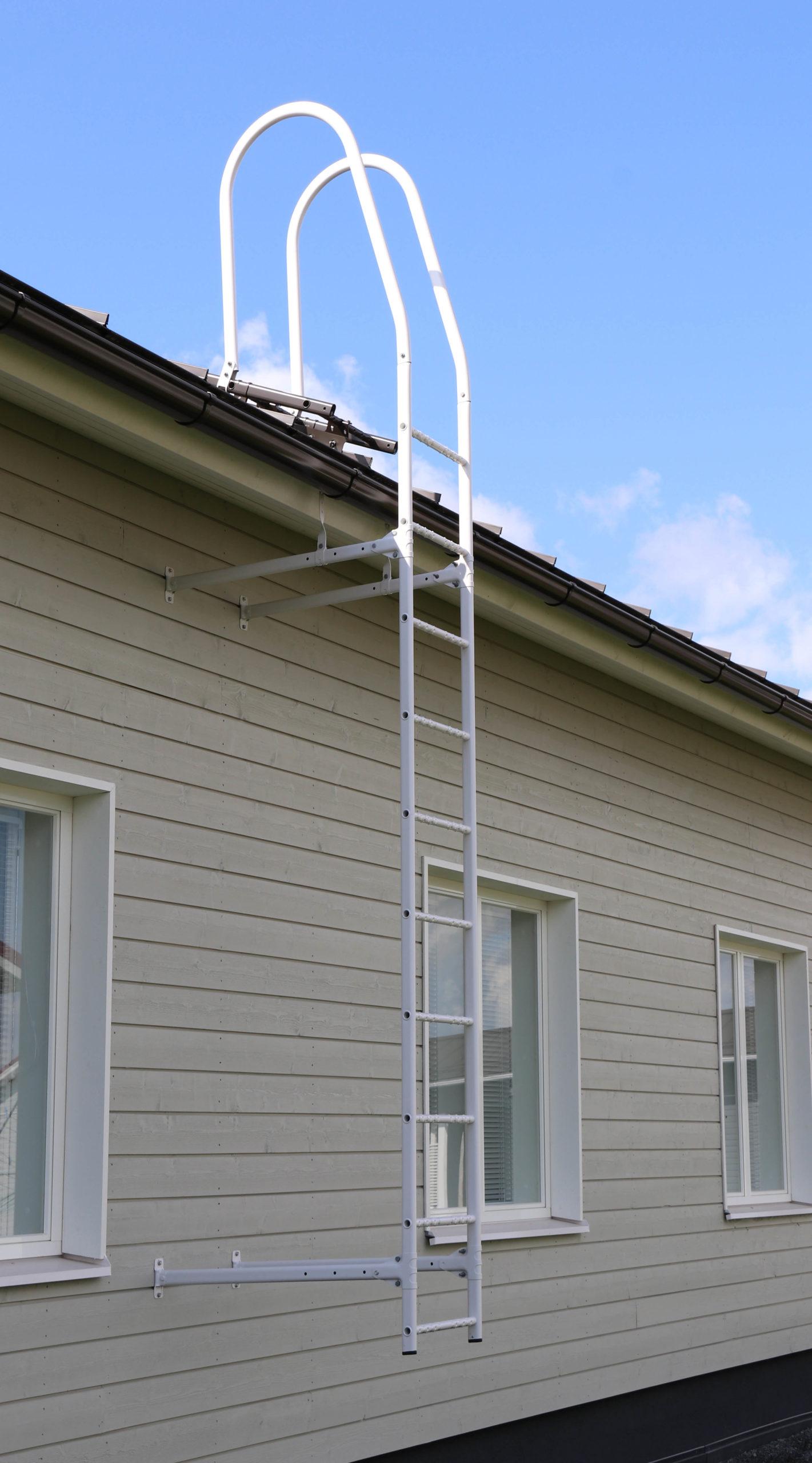 Pisko wall ladder is a safe access route to the roof of a detached house.